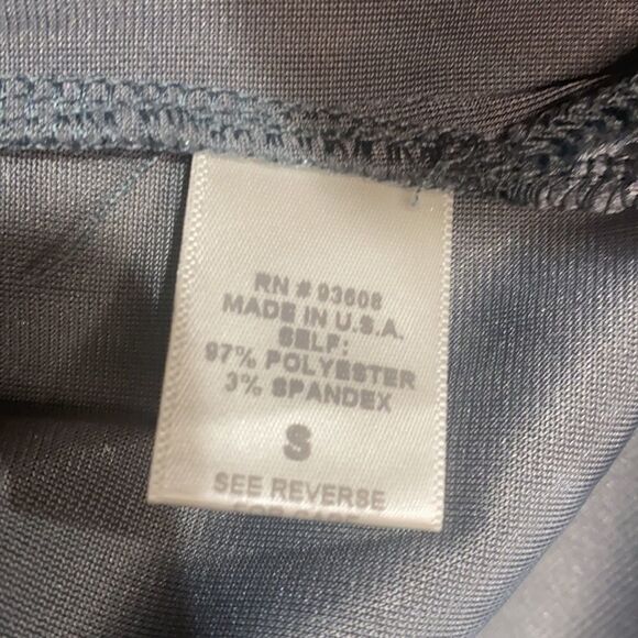 Matty M Velvet Top Womens Small Teal Blue Short Sleeve Choker V-Neck Party - Picture 4 of 4